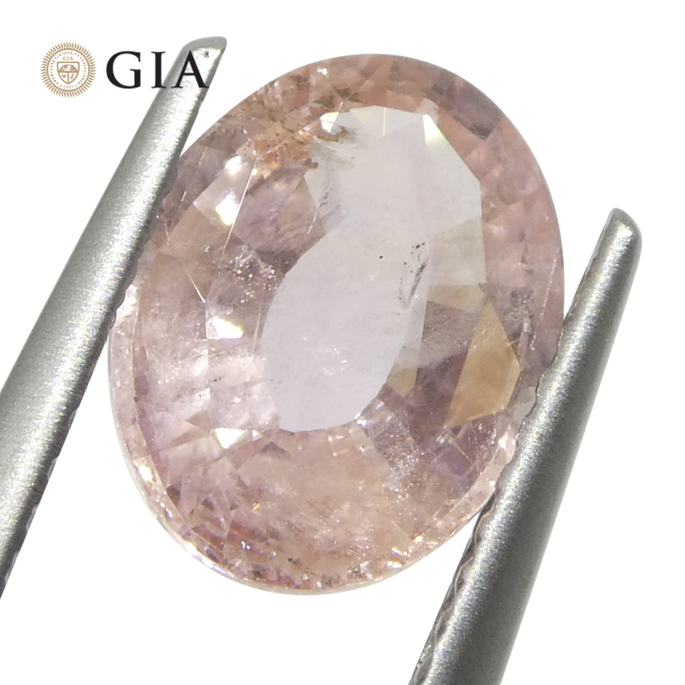 2.17ct Oval Pink-Orange Padparadscha Sapphire GIA Certified  Sri Lanka, Unheated - Skyjems Wholesale Gemstones