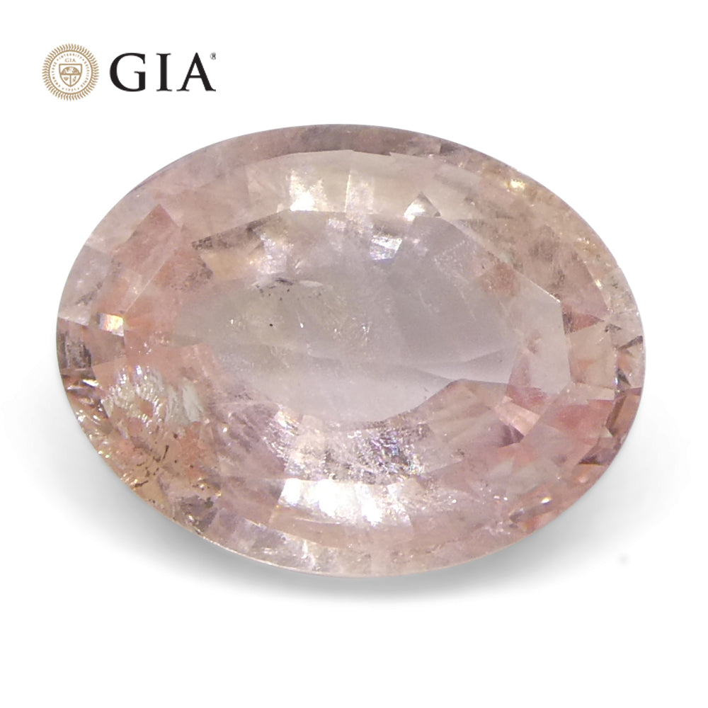 2.17ct Oval Pink-Orange Padparadscha Sapphire GIA Certified  Sri Lanka, Unheated - Skyjems Wholesale Gemstones