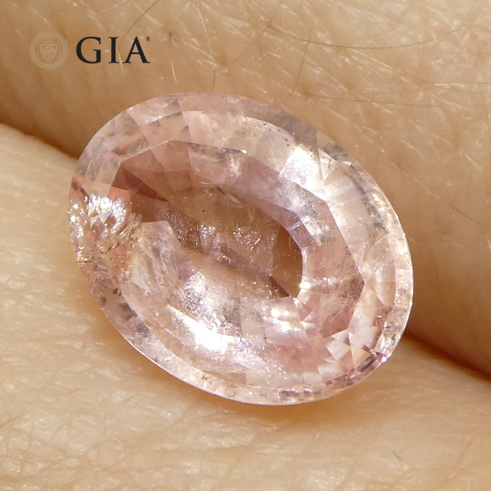 2.17ct Oval Pink-Orange Padparadscha Sapphire GIA Certified  Sri Lanka, Unheated - Skyjems Wholesale Gemstones