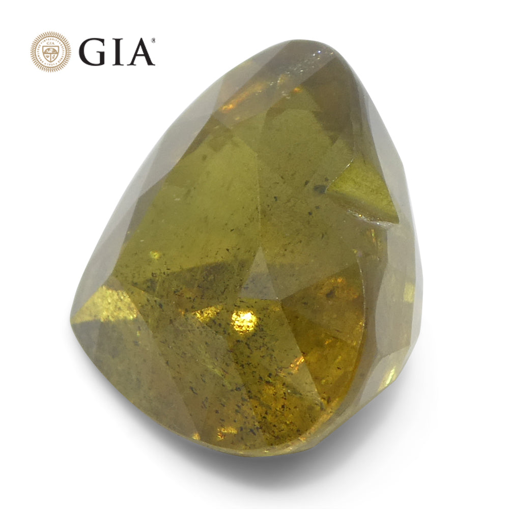 9.64ct Heart Brown-Yellow to Pinkish Brown Sapphire GIA Certified East Africa Unheated - Skyjems Wholesale Gemstones