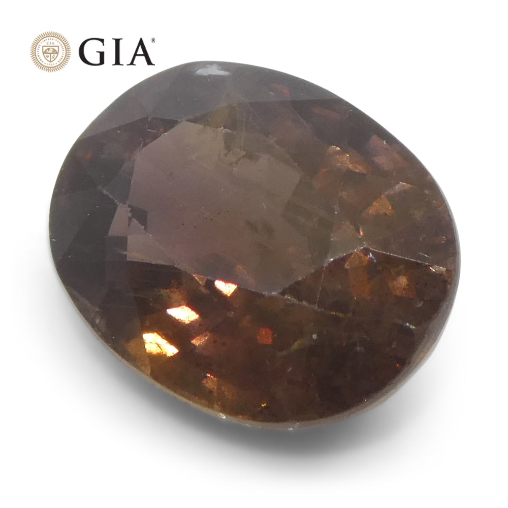 3.93ct Oval Purplish Pink Sapphire GIA Certified East Africa Unheated - Skyjems Wholesale Gemstones