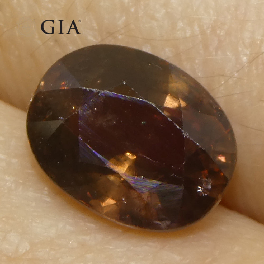 3.93ct Oval Purplish Pink Sapphire GIA Certified East Africa Unheated - Skyjems Wholesale Gemstones