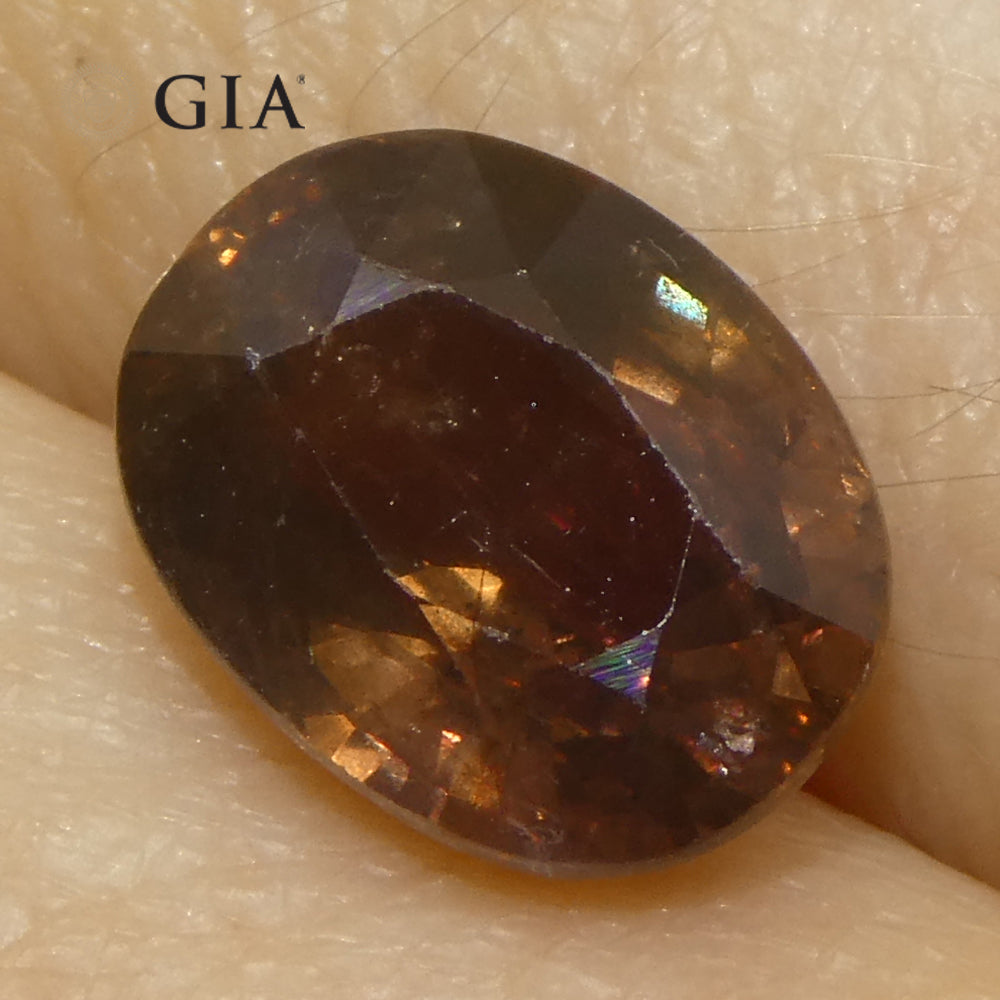 3.93ct Oval Purplish Pink Sapphire GIA Certified East Africa Unheated - Skyjems Wholesale Gemstones