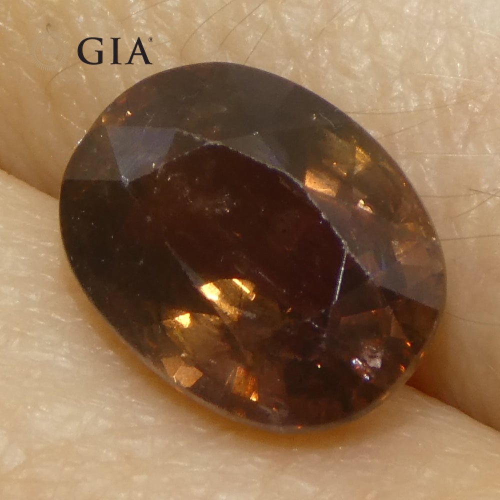 3.93ct Oval Purplish Pink Sapphire GIA Certified East Africa Unheated - Skyjems Wholesale Gemstones