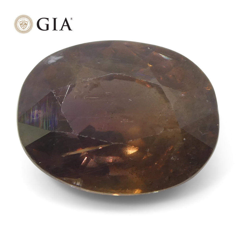 3.93ct Oval Purplish Pink Sapphire GIA Certified East Africa Unheated - Skyjems Wholesale Gemstones