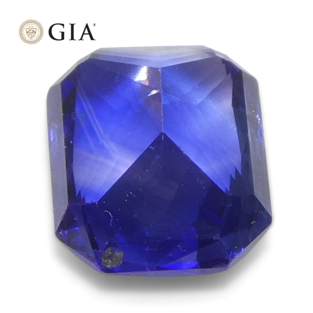 2.02ct Octagonal/Emerald Cut Purple and Blue Parti Sapphire GIA Certified - Skyjems Wholesale Gemstones