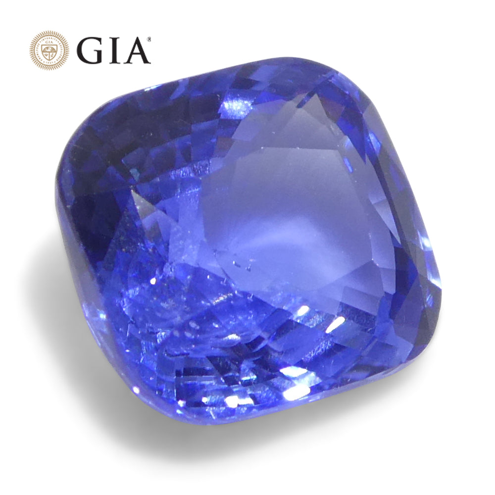 2-carat cushion blue sapphire from Sri Lanka, GIA certified natural gemstone by SkyJems Canadian gem experts