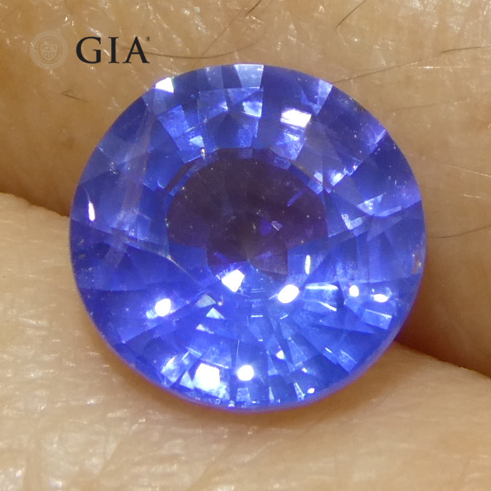 1.77ct Round Blue Sapphire GIA Certified Madagascar - Skyjems Wholesale Gemstones