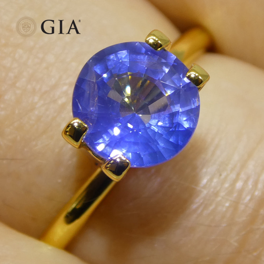 1.77ct Round Blue Sapphire GIA Certified Madagascar - Skyjems Wholesale Gemstones