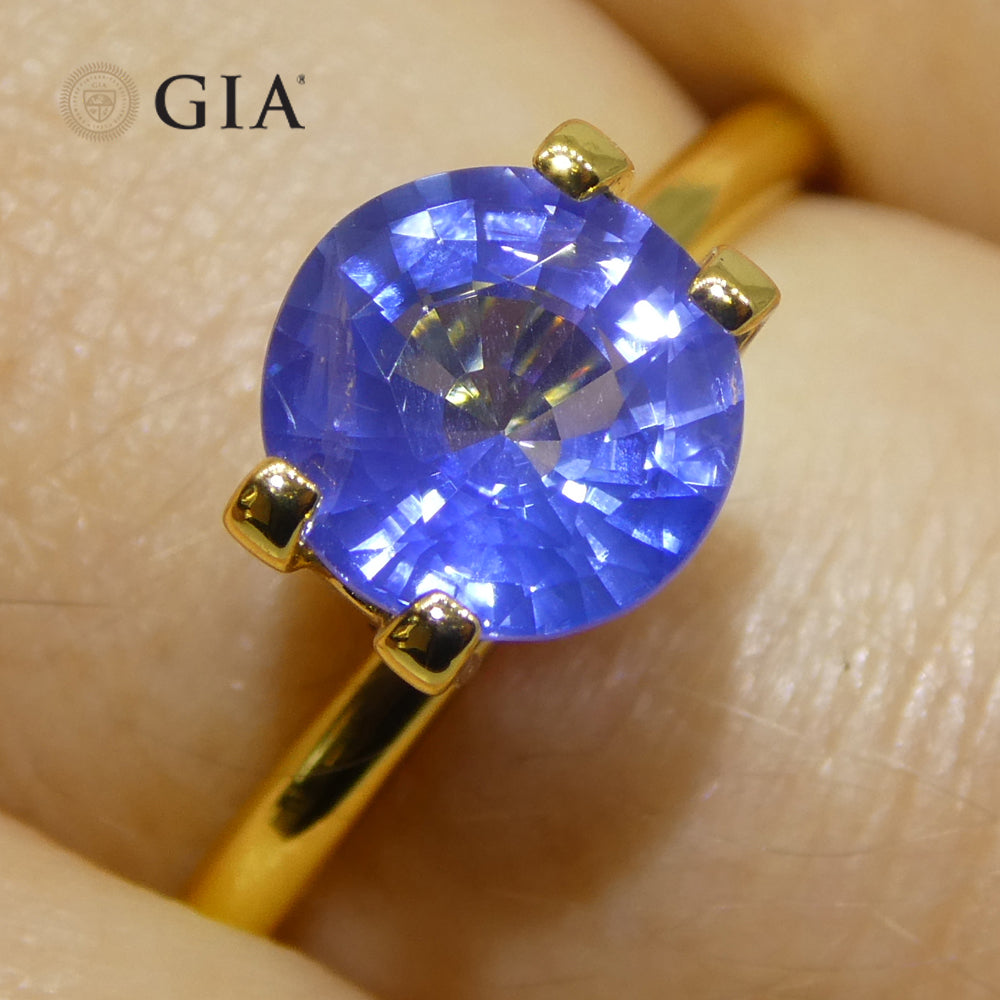 1.77ct Round Blue Sapphire GIA Certified Madagascar - Skyjems Wholesale Gemstones