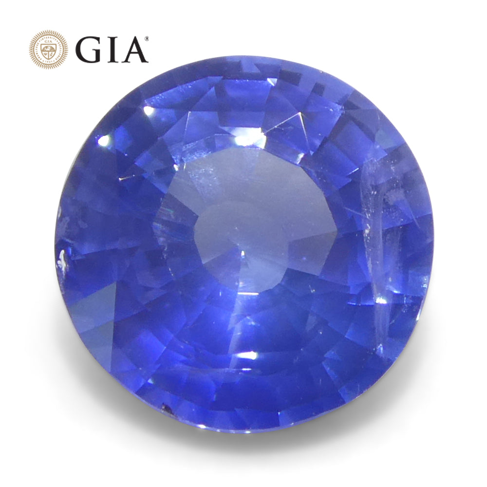 1.77ct Round Blue Sapphire GIA Certified Madagascar - Skyjems Wholesale Gemstones