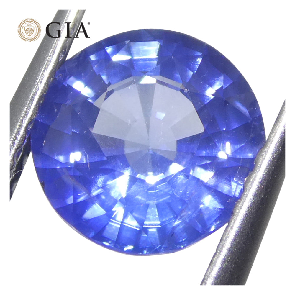 1.77ct Round Blue Sapphire GIA Certified Madagascar - Skyjems Wholesale Gemstones
