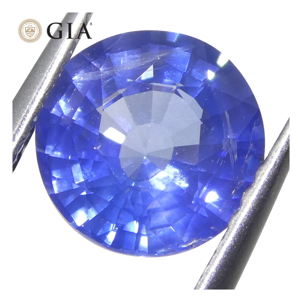 1.77ct Round Blue Sapphire GIA Certified Madagascar - Skyjems Wholesale Gemstones