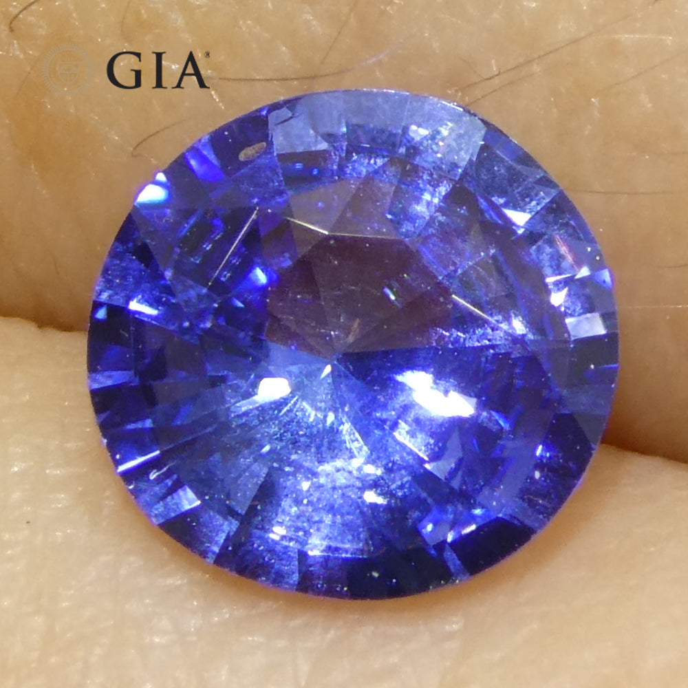 1.66ct Round Blue Sapphire GIA Certified Sri Lanka - Skyjems Wholesale Gemstones