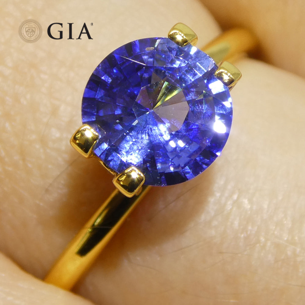 1.66ct Round Blue Sapphire GIA Certified Sri Lanka - Skyjems Wholesale Gemstones