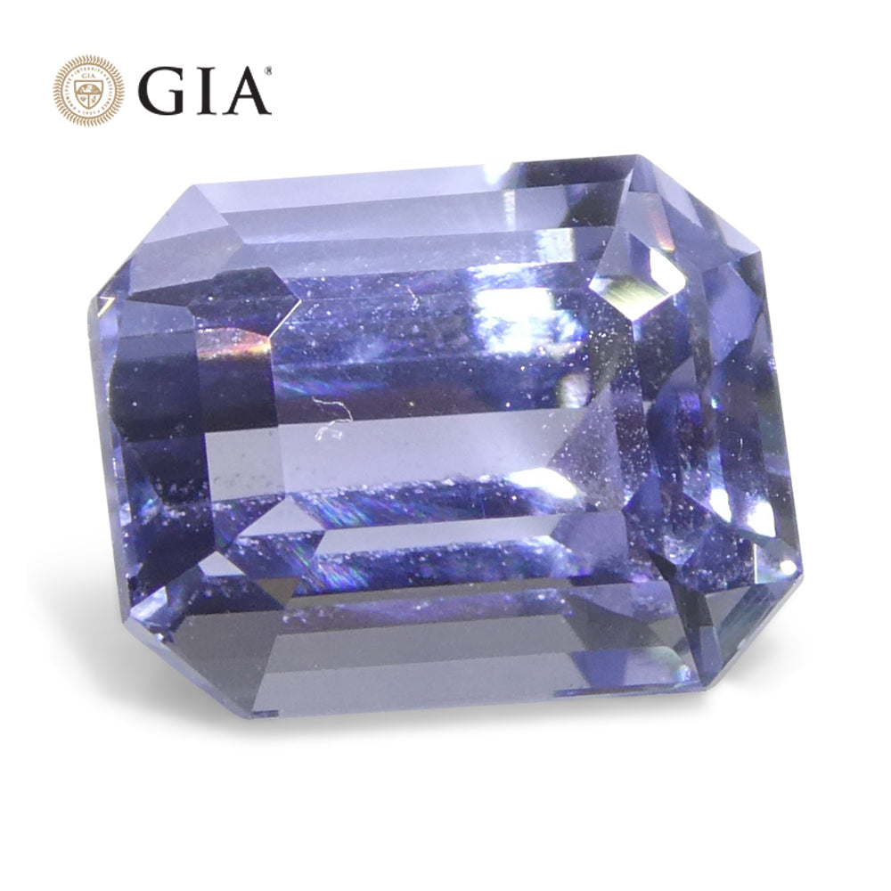 2.08ct Octagonal/Emerald Cut Light Bluish Violet Sapphire GIA Certified Sri Lanka Unheated - Skyjems Wholesale Gemstones