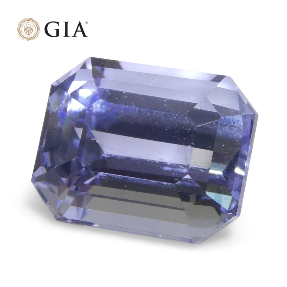 2.08ct Octagonal/Emerald Cut Light Bluish Violet Sapphire GIA Certified Sri Lanka Unheated - Skyjems Wholesale Gemstones