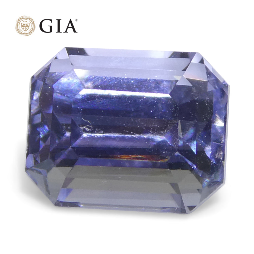 2.08ct Octagonal/Emerald Cut Light Bluish Violet Sapphire GIA Certified Sri Lanka Unheated - Skyjems Wholesale Gemstones