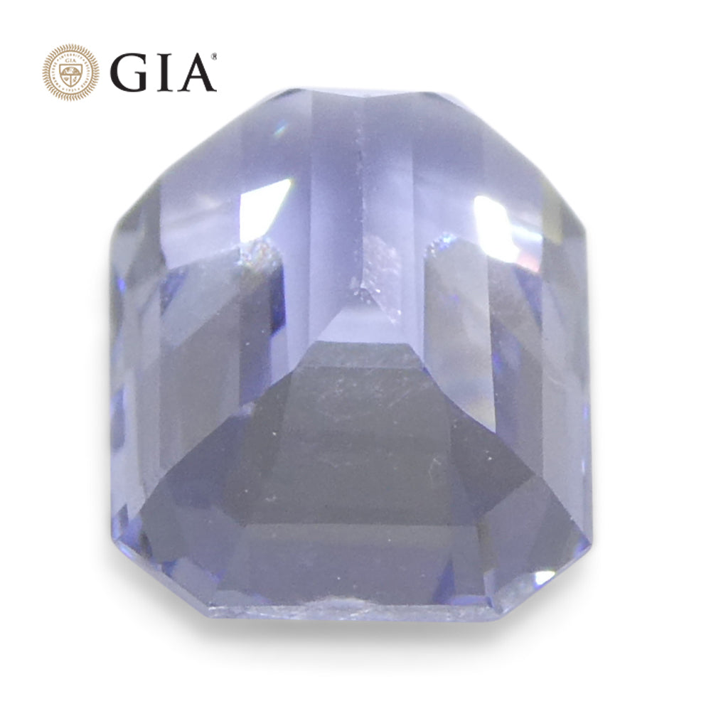 2.08ct Octagonal/Emerald Cut Light Bluish Violet Sapphire GIA Certified Sri Lanka Unheated - Skyjems Wholesale Gemstones