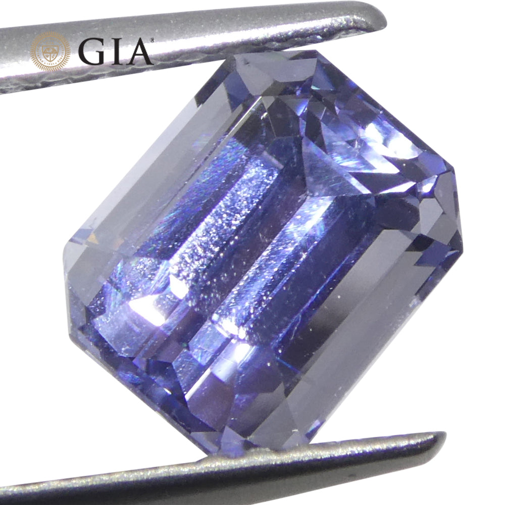 2.08ct Octagonal/Emerald Cut Light Bluish Violet Sapphire GIA Certified Sri Lanka Unheated - Skyjems Wholesale Gemstones