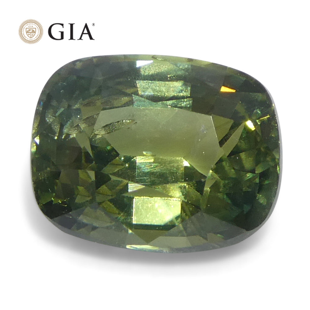 Sapphire 2.33 cts 8.11 x 6.47 x 4.77 mm Cushion Yellow-Green  $5000
