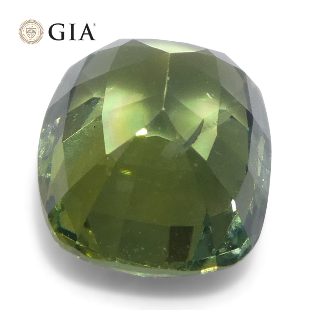 2.33ct Cushion Yellow-Green Sapphire GIA Certified Unheated - Skyjems Wholesale Gemstones