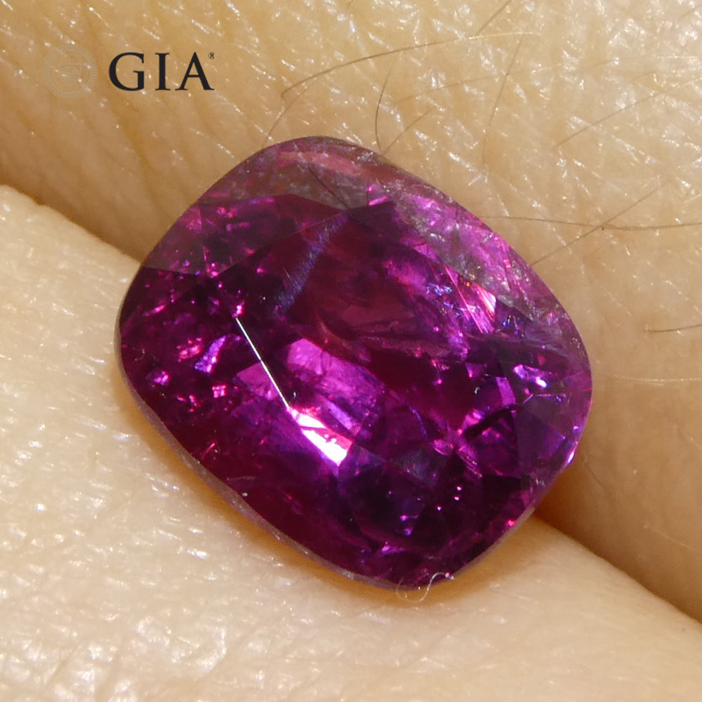 2.12ct Cushion Purple-Pink Sapphire GIA Certified  Unheated - Skyjems Wholesale Gemstones