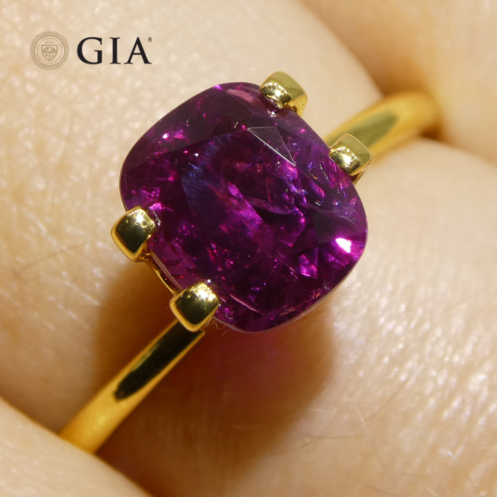 2.12ct Cushion Purple-Pink Sapphire GIA Certified  Unheated - Skyjems Wholesale Gemstones