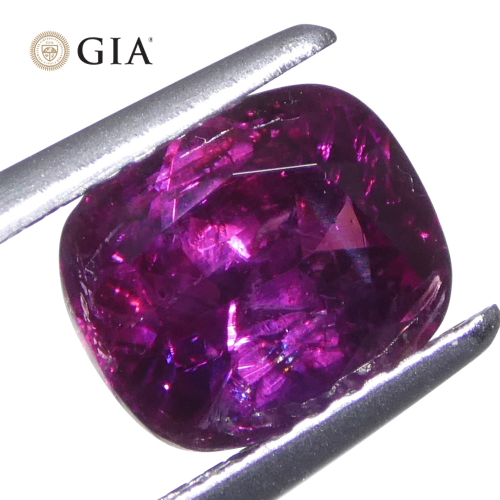 2.12ct Cushion Purple-Pink Sapphire GIA Certified  Unheated - Skyjems Wholesale Gemstones