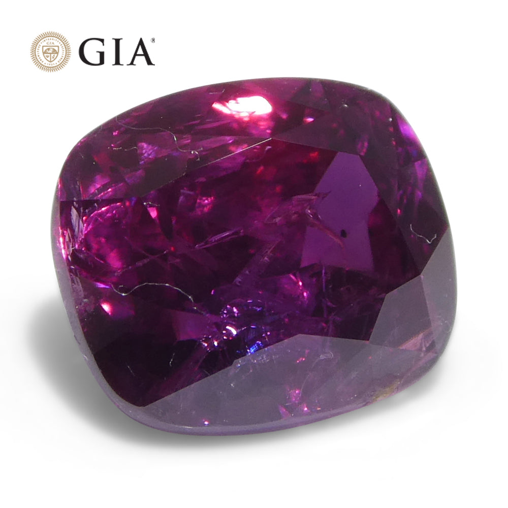 2.12ct Cushion Purple-Pink Sapphire GIA Certified  Unheated - Skyjems Wholesale Gemstones