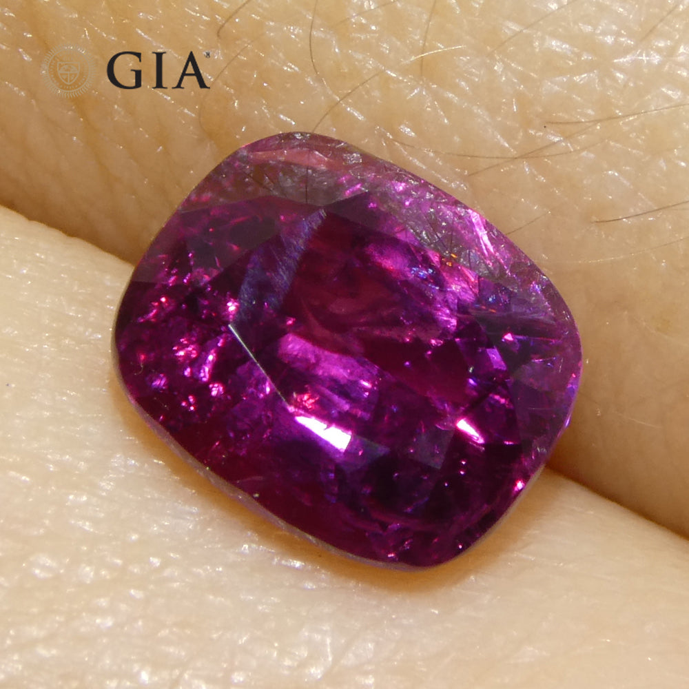 2.12ct Cushion Purple-Pink Sapphire GIA Certified  Unheated - Skyjems Wholesale Gemstones
