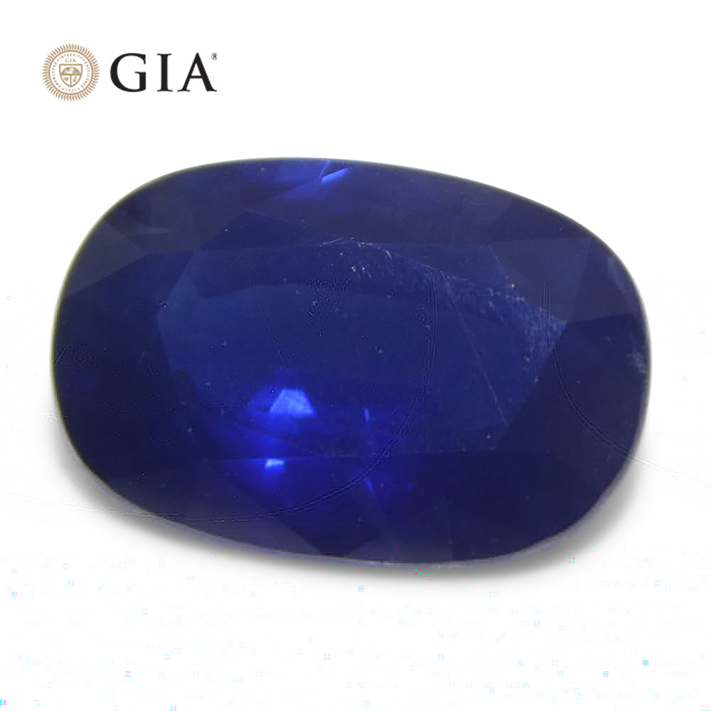 3.67ct Cushion Blue Sapphire GIA Certified Ethiopia - Skyjems Wholesale Gemstones