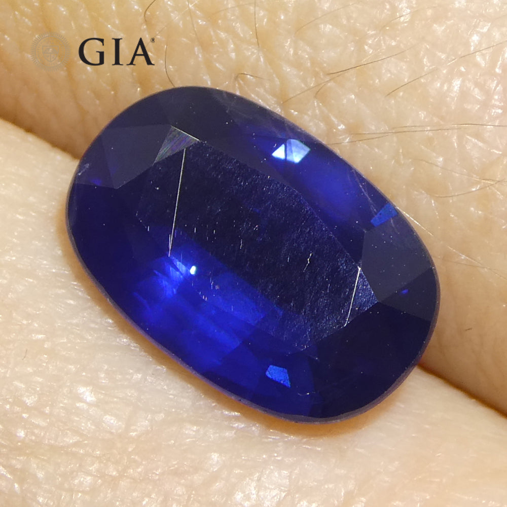 3.67ct Cushion Blue Sapphire GIA Certified Ethiopia