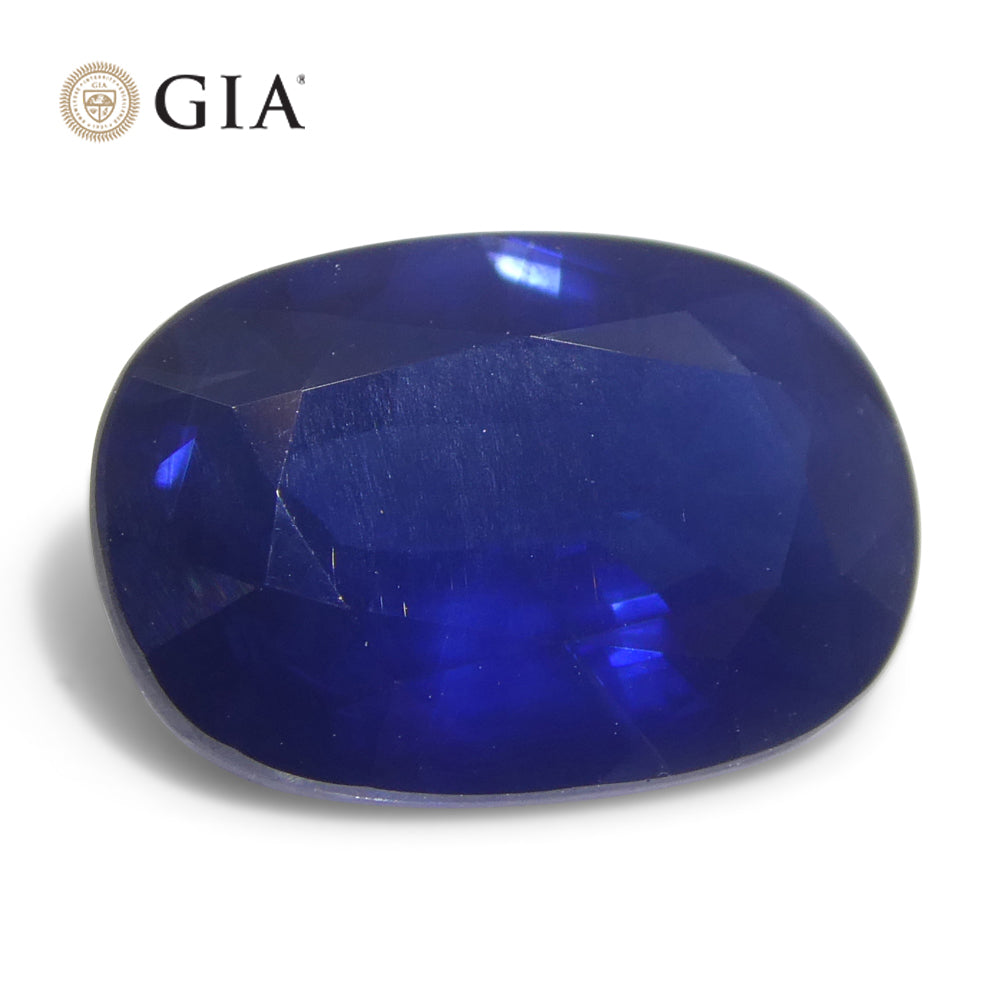 3.67ct Cushion Blue Sapphire GIA Certified Ethiopia