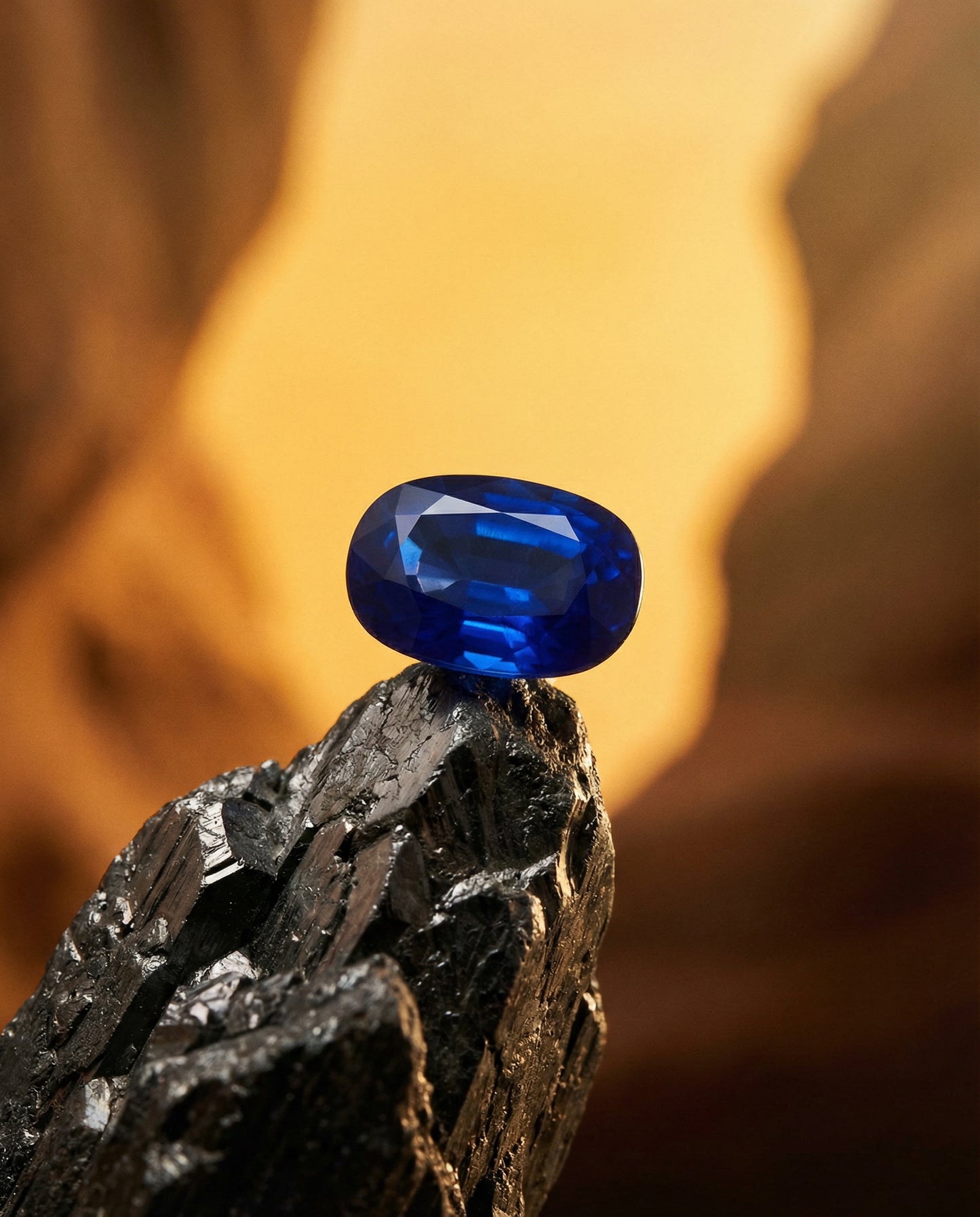 3.67ct Cushion Blue Sapphire GIA Certified Ethiopia