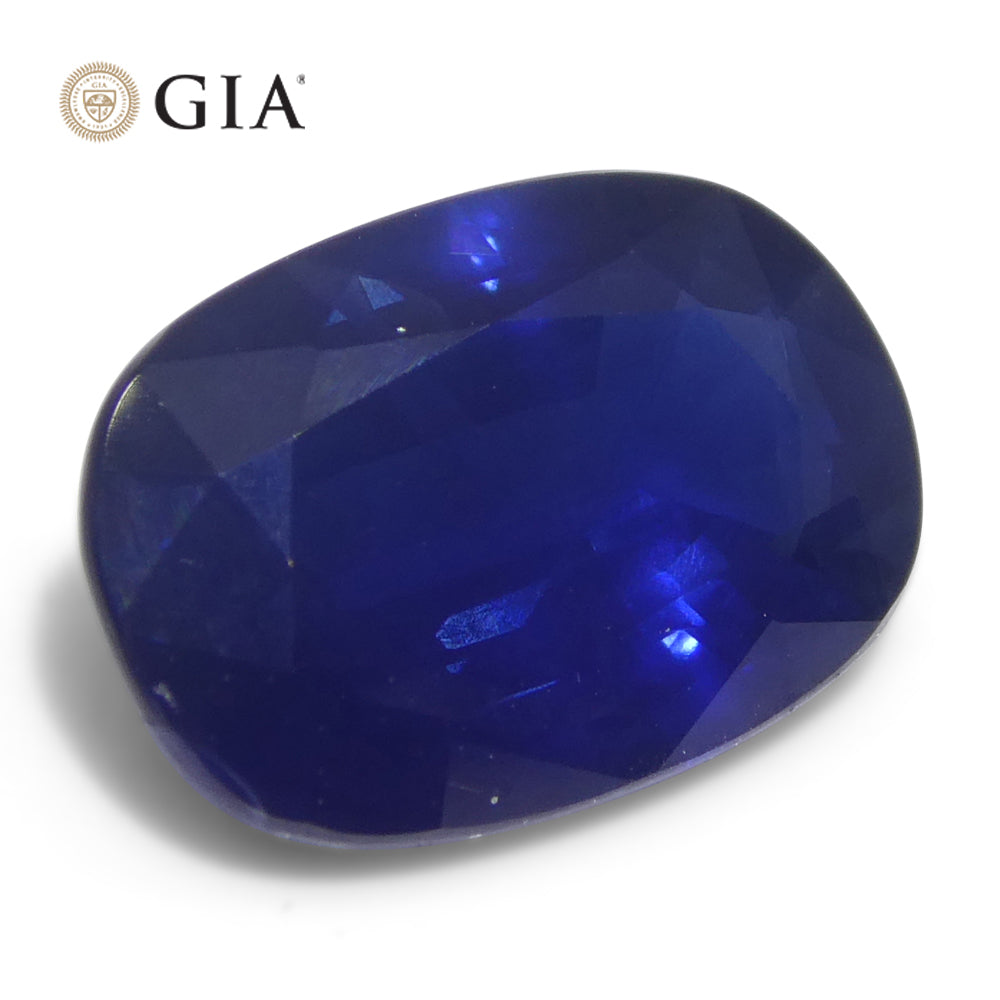 3.67ct Cushion Blue Sapphire GIA Certified Ethiopia