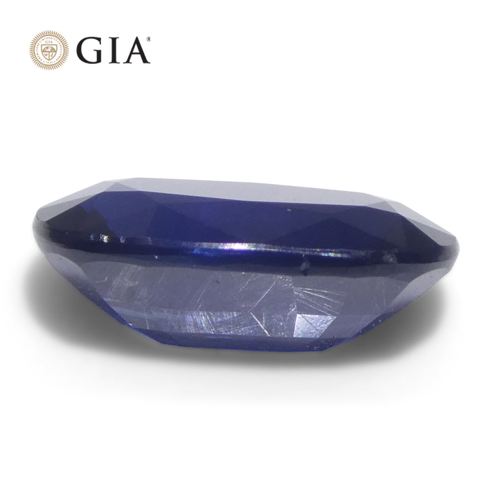 3.67ct Cushion Blue Sapphire GIA Certified Ethiopia