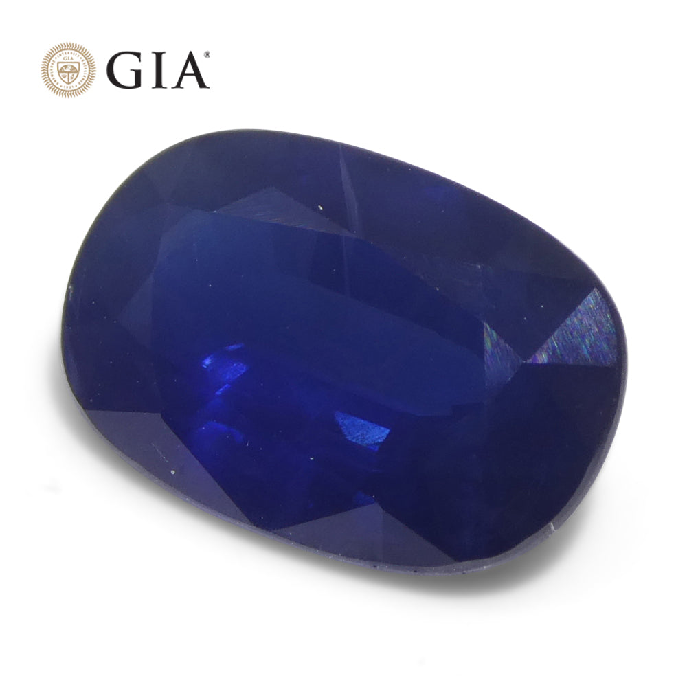 3.67ct Cushion Blue Sapphire GIA Certified Ethiopia