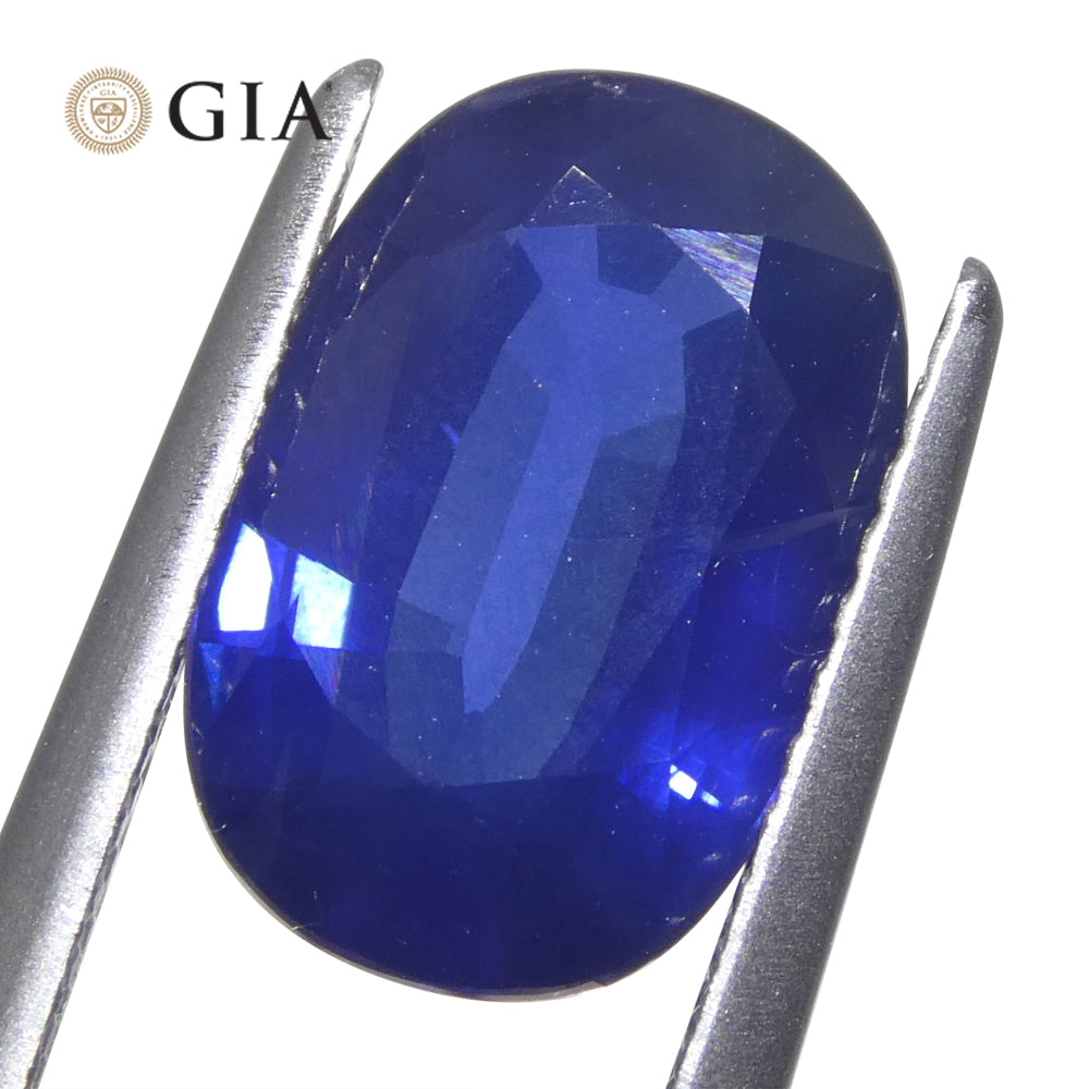 3.67ct Cushion Blue Sapphire GIA Certified Ethiopia