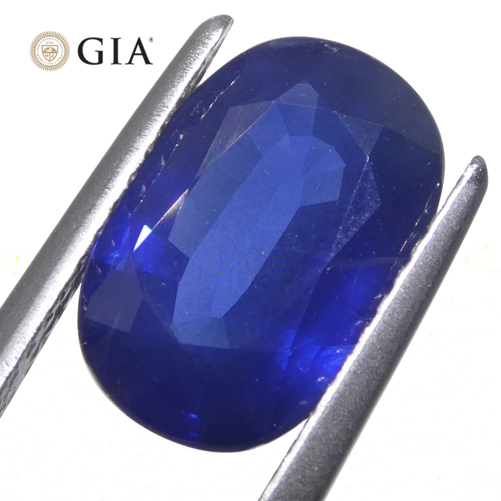 3.67ct Cushion Blue Sapphire GIA Certified Ethiopia - Skyjems Wholesale Gemstones