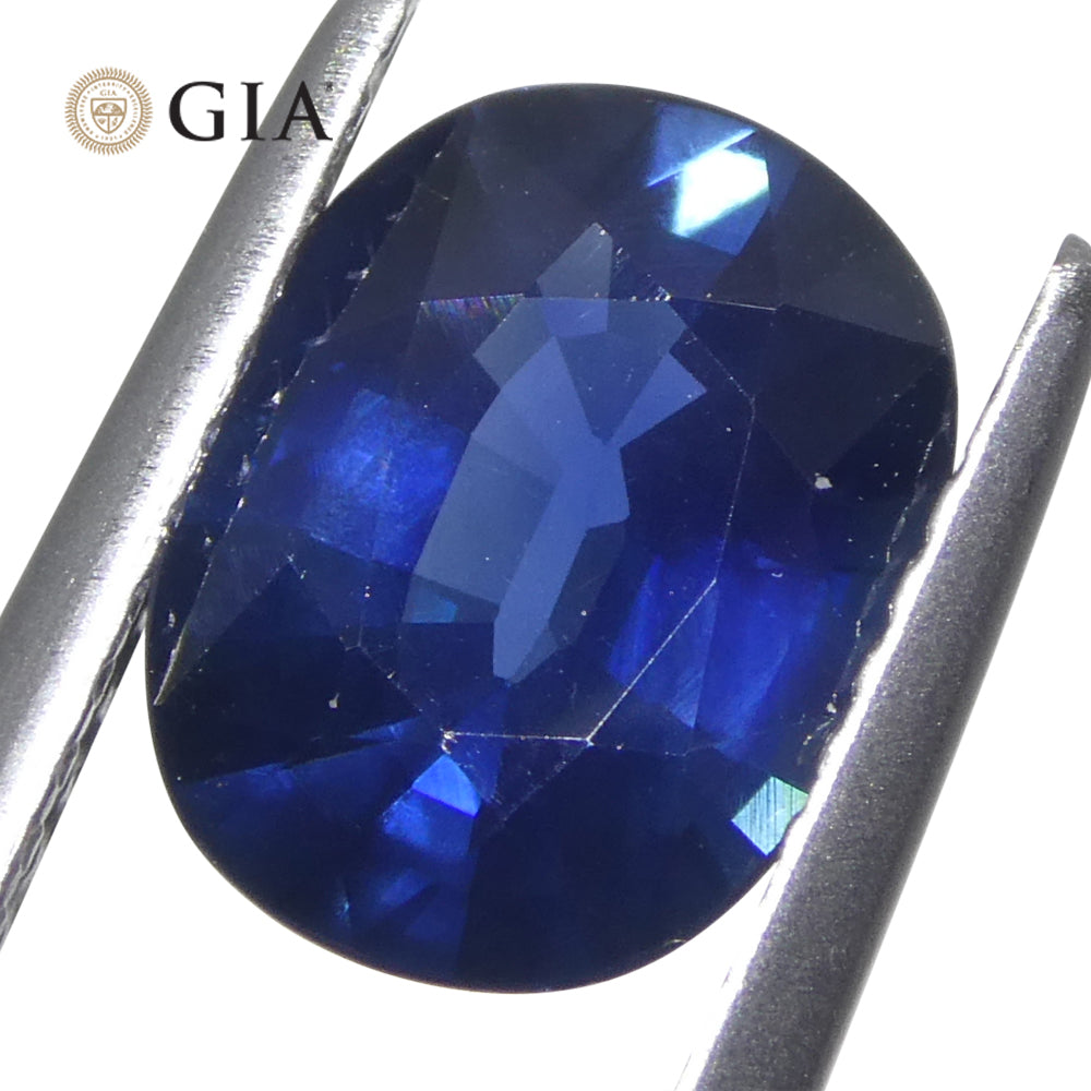 2.13ct Cushion Blue Sapphire GIA Certified Nigeria