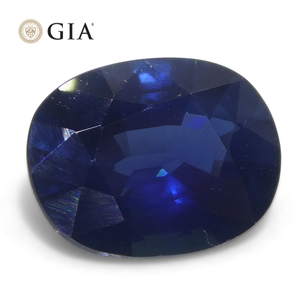 2.13ct Cushion Blue Sapphire GIA Certified Nigeria