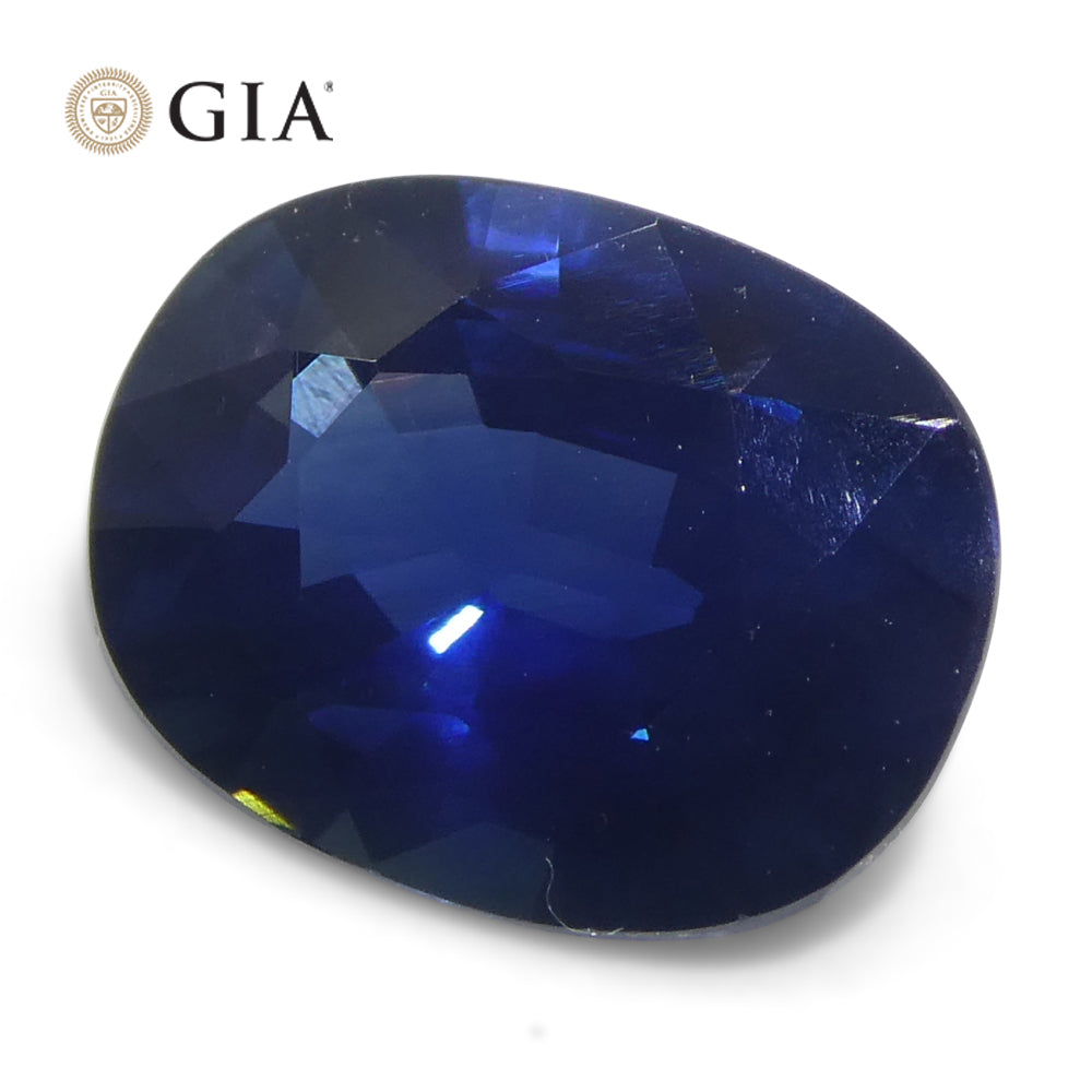 2.13ct Cushion Blue Sapphire GIA Certified Nigeria