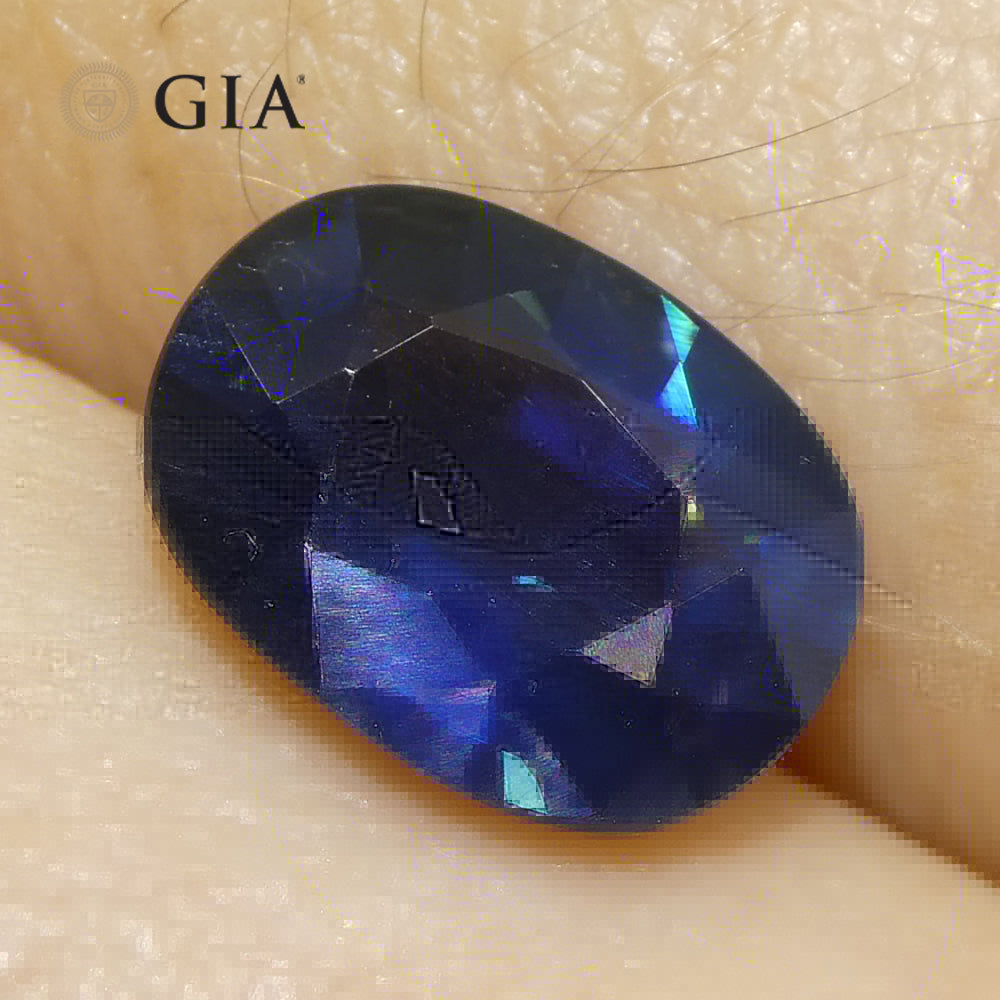 2.13ct Cushion Blue Sapphire GIA Certified Nigeria