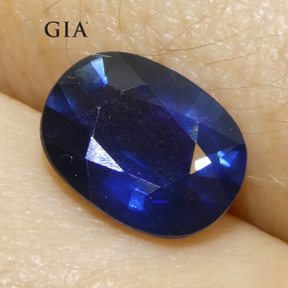 2.13ct Cushion Blue Sapphire GIA Certified Nigeria
