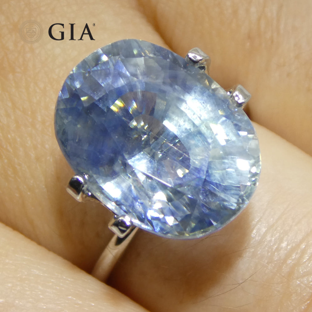 14.12ct Oval Blue Sapphire GIA Certified Madagascar