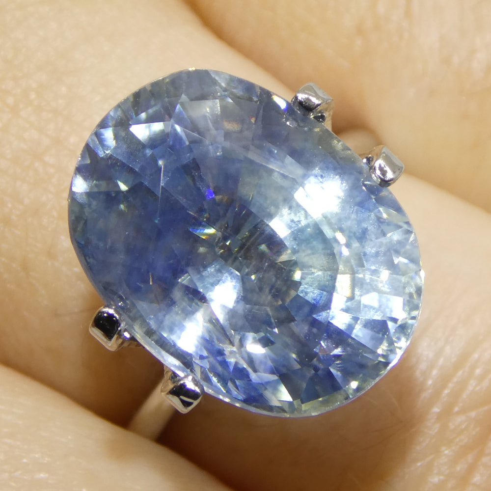 14.12ct Oval Blue Sapphire GIA Certified Madagascar