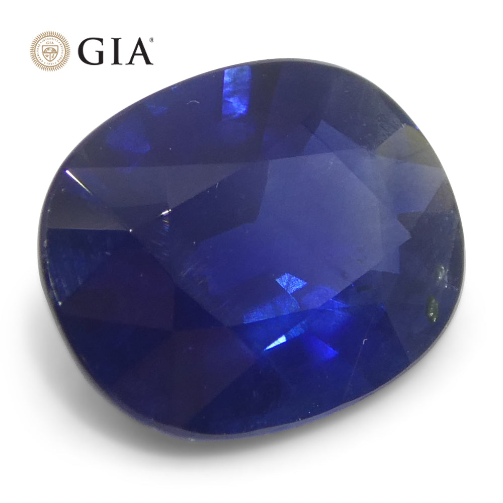 3.37ct Cushion Blue Sapphire GIA Certified Thailand - Skyjems Wholesale Gemstones