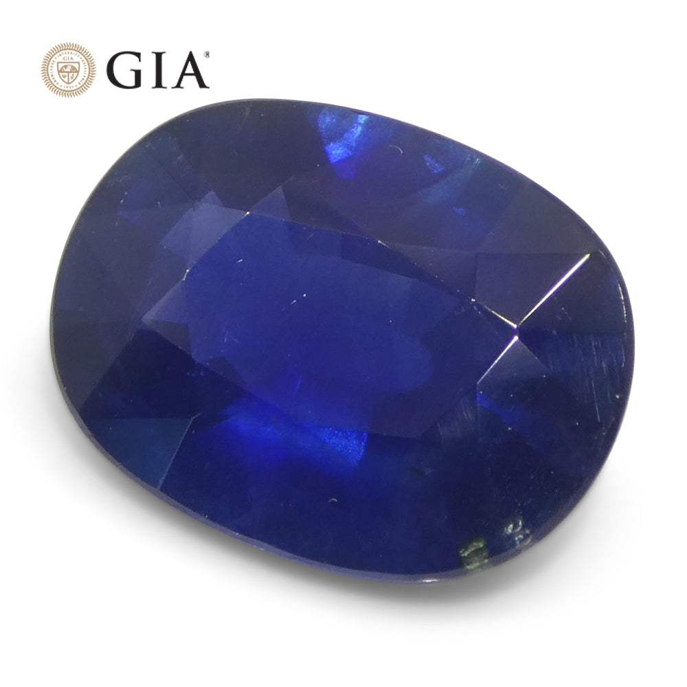 3.37ct Cushion Blue Sapphire GIA Certified Thailand - Skyjems Wholesale Gemstones