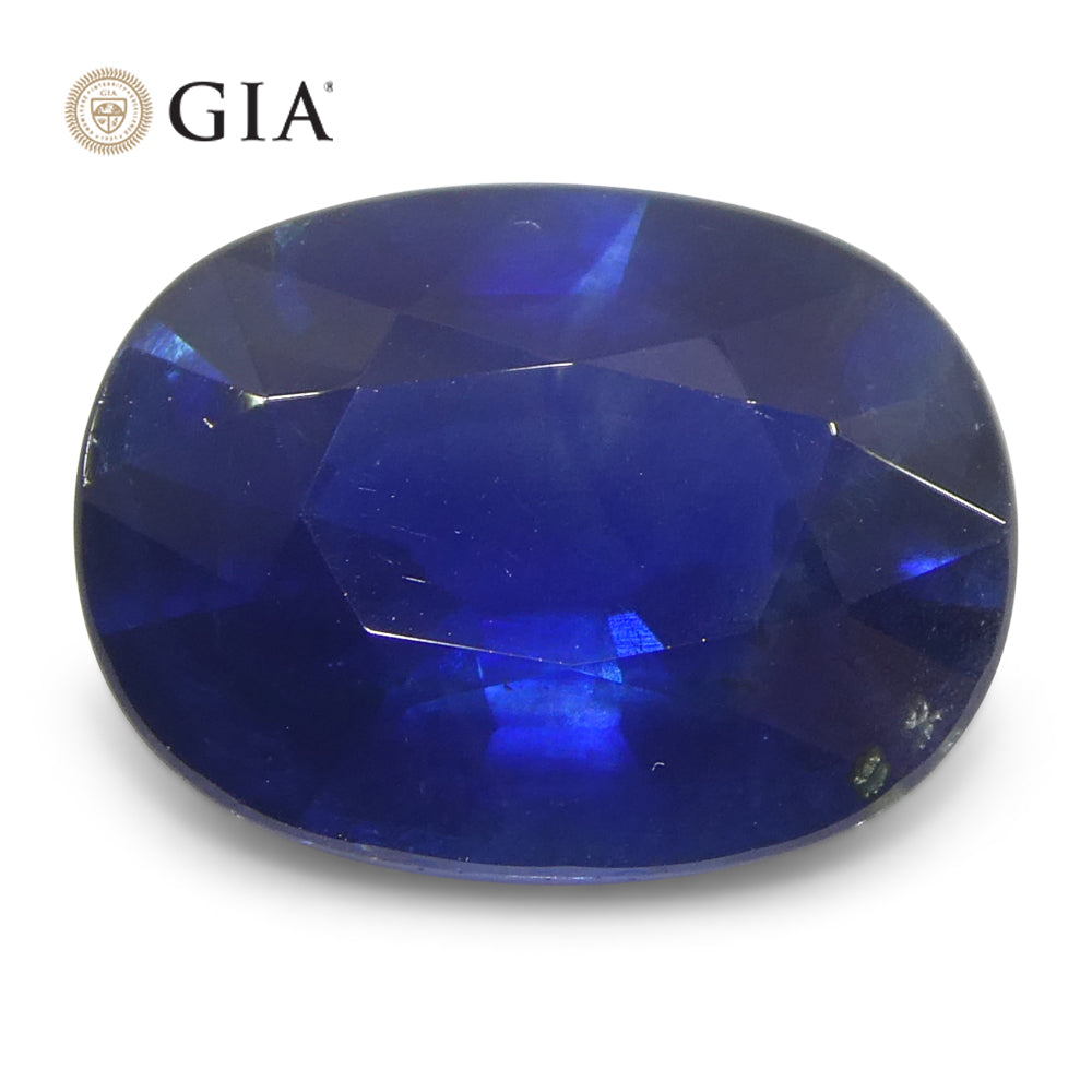 3.37ct Cushion Blue Sapphire GIA Certified Thailand - Skyjems Wholesale Gemstones